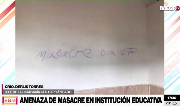 Hallan presunta amenaza de "masacre" en colegio de Capitán Bado - Megacadena — Últimas Noticias de Paraguay