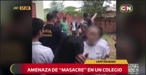 Amenaza de "masacre" en un colegio de Capitán Bado - C9N