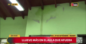 Llueve más en el aula que afuera, una escuela inundada por la desidia - C9N