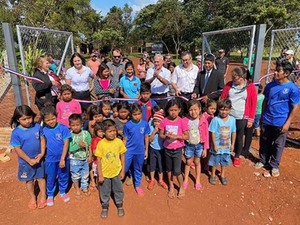 Nelson Cano inaugura obras en escuela de la comunidad indígena Acaraymi | DIARIO PRIMERA PLANA