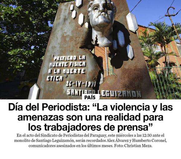 DÍA DEL PERIODISTA: “LA VIOLENCIA Y LAS AMENAZAS SON UNA REALIDAD PARA LOS TRABAJADORES DE PRENSA”