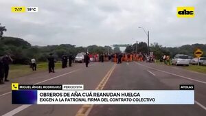 Video: Obreros de Aña Cuá reiniciaron huelga - ABC Noticias - ABC Color