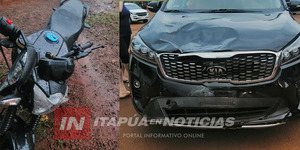 MOTOCLISTA RESULTÓ HERIDO TRAS COLISIÓN CON UNA CAMIONETA - Itapúa Noticias