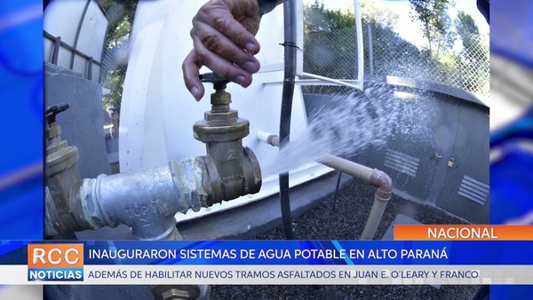 ITAIPU inauguró sistemas de agua potable y asfaltado en Juan E. O´leary y Franco