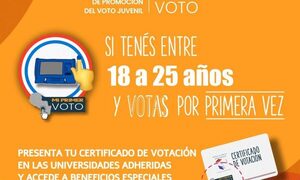 ”Mi primer voto” se denomina la campaña de promoción del sufragio dirigido a jóvenes de 18 años de edad y más
