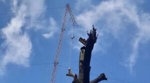 Hombre cayó de una antena a 13 metros de altura