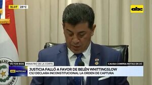 Video: Justicia falló a favor de Belén Whittingslow - ABC Noticias - ABC Color