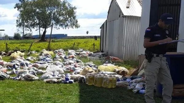 Seccionalero tenía 750 kits de víveres en un depósito