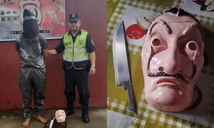 Diario HOY | CDE: asaltaba con cuchillo al estilo "La casa de papel" y fue detenido
