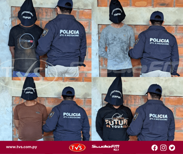 TRAS ALLANMIENTOS EN SIMULTÁNEOS DETIENEN A PRESUNTOS IMPLICADOS EN DISTINTOS HECHOS DELICTIVOS OCURRIDOS EN ITAPÚA