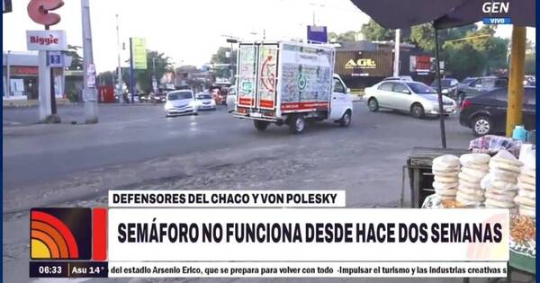 La Nación / Urgen reparación de semáforo en cruce entre Lambaré y Villa Elisa