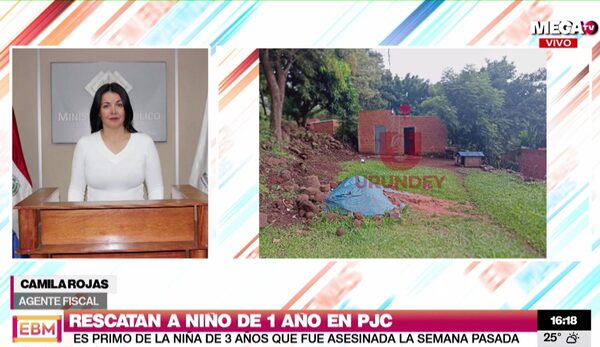Rescataron a primo de 1 año de la niña asesinada en PJC - Megacadena — Últimas Noticias de Paraguay