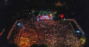 La Nación / Ferviente apoyo a la dupla Peña-Alliana en multitudinario cierre de campaña