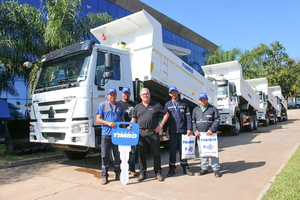Grupo TIMBO entregó 8 camiones SINOTRUK a Wheel. Co SA