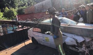 Taxista muere en choque de vehículo sin frenos