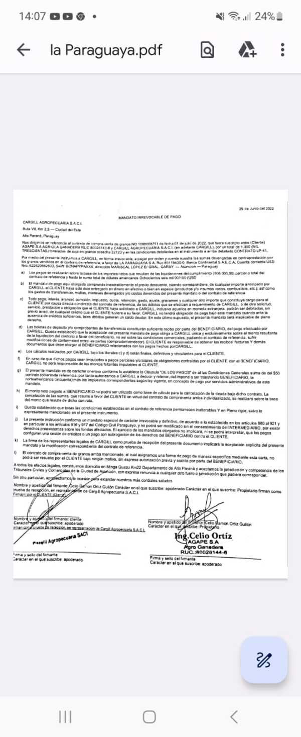 Gargill envuelta en controversia judicial - El Independiente