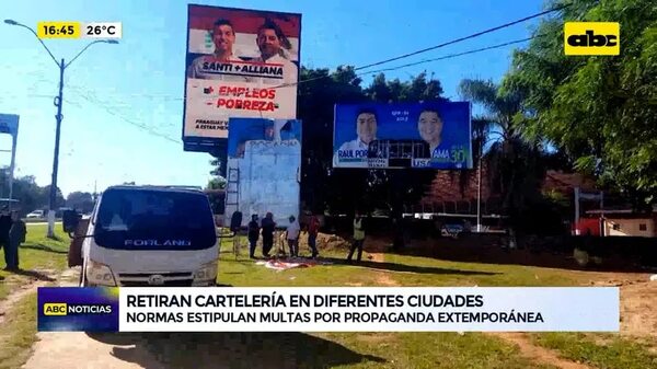 Elecciones Paraguay 2023: Retiran cartelería en diferentes ciudades - ABC Noticias - ABC Color