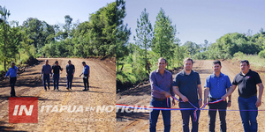 MUNICIPALIDAD INAUGURÓ TRAMO EMPEDRADO EN HOHENAU IV - Itapúa Noticias