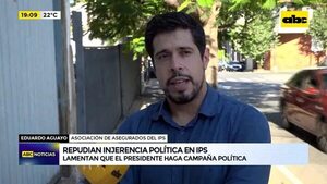 Video: Repudian injerencia política en IPS - ABC Noticias - ABC Color