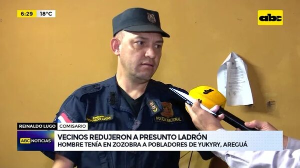 Video: Vecinos redujeron a presunto ladrón domiciliario - ABC Noticias - ABC Color