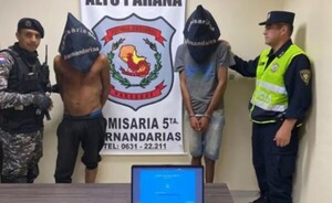 Detienen a dos delincuentes con computadora robada a una concejal