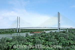Puente de la Bioceánica: diseño en elevación en el vano central garantiza la navegabilidad del río Paraguay en la región Occidental  - El Nordestino