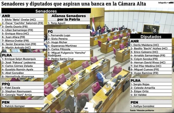 Elecciones Paraguay 2023: Dura puja entre ANR y oposición por el control de la Cámara de Senadores - Política - ABC Color