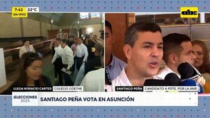 Video: Santiago Peña llegó al local de votación  - ABC Noticias - ABC Color