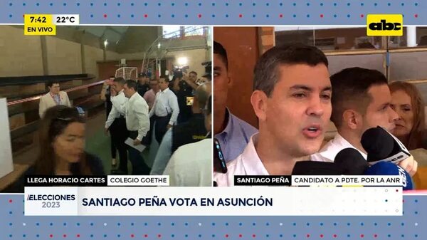 Video: Santiago Peña llegó al local de votación - ABC Noticias - ABC Color