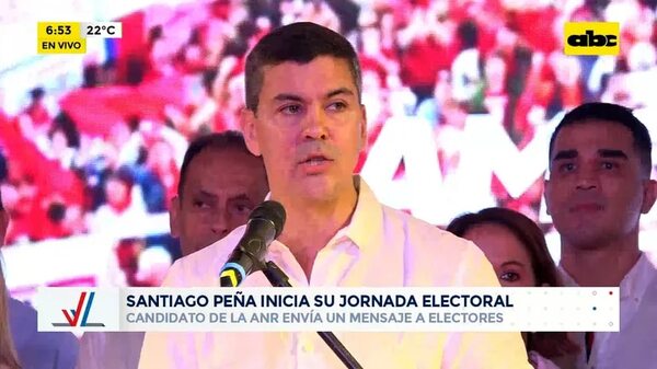Video: Santiago Peña inicia jornada electoral - ABC Noticias - ABC Color