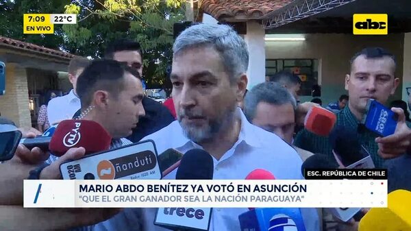 Video: Marito Abdo ya votó en Asunción - ABC Noticias - ABC Color