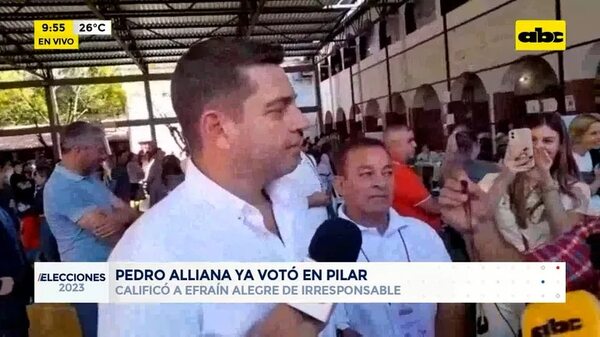 Video: Pedro Alliana votó en Pilar - ABC Noticias - ABC Color