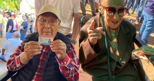La Nación / Abuelitos dan lección de civismo depositando su voto en las urnas
