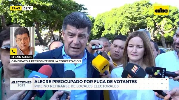 Elecciones Paraguay 2023: Efraín Alegre, preocupado por fuga de votantes - ABC Noticias - ABC Color