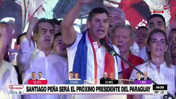 Santiago Peña fue electo presidente y en su primer discurso hace un llamado a la unidad - Megacadena — Últimas Noticias de Paraguay