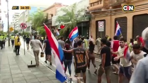 Simpatizantes de "Payo" se manifiestan en el Centro de Asunción - C9N