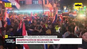 Video: Manifestación de seguidores de ‘’Payo’' Cubas - Crimen y castigo - ABC Color
