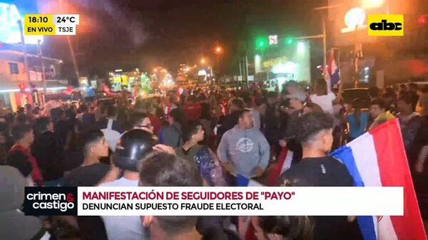 Video: Seguidores de ‘’Payo’' denuncian supuesto fraude electoral - Crimen y castigo - ABC Color