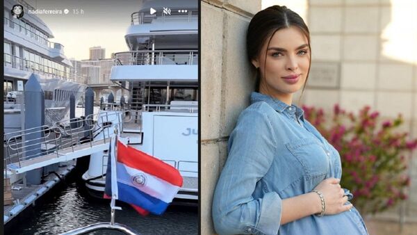 El yate de Nadia Ferreira y Marc Anthony lleva la bandera paraguaya