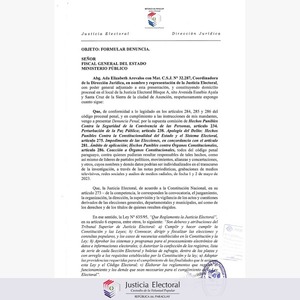 TSJE presentó oficialmente denuncia por hechos violentos frente al ente | 1000 Noticias