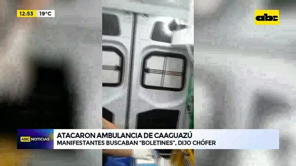 Video: Atacaron ambulancia de Caaguazú - ABC Noticias - ABC Color