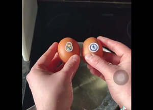 Versus / Viral: Aficionado predice el desenlace de la Champions League ¡con huevos!