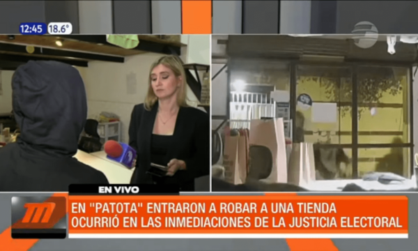 En "patota" entraron a robar a una tienda | Telefuturo