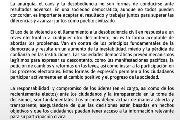 Masonería repudia hechos de violencia y llama a la pacificación y respeto a la democracia