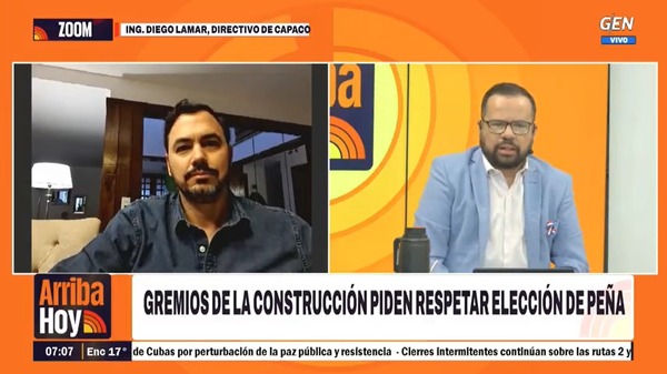 Gremio de la construcción pide respetar el resultado de las elecciones - ADN Digital