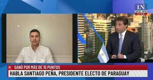 La Nación / “Paraguay tiene una vocación integradora”, destaca Santiago Peña a la TV argentina