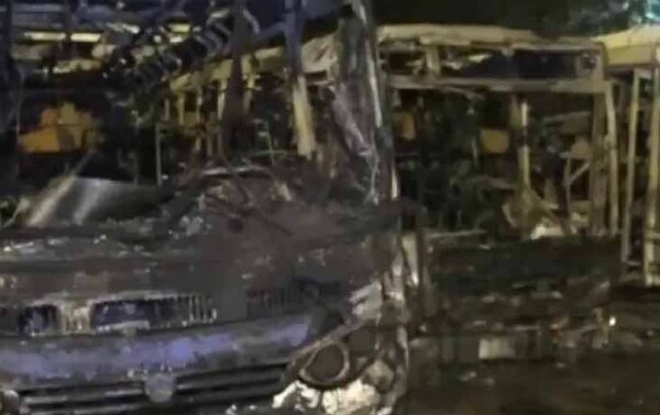 Seis buses del transporte público se incendian en Areguá – Prensa 5