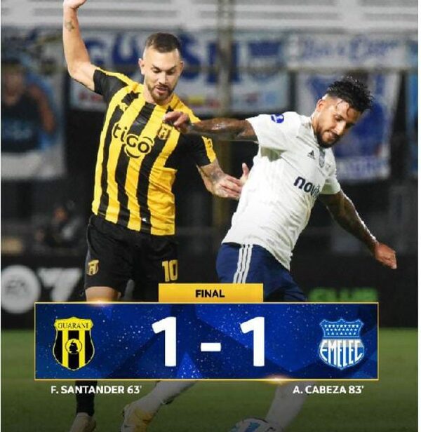 Guaraní se quedó corto: Empató por la Sudamericana