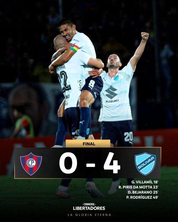 Humillante derrota de Cerro Porteño en la Libertadores