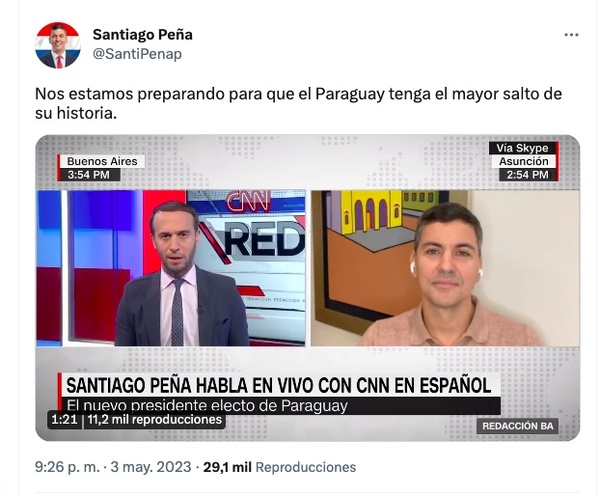 “La generación de empleo será una de mis primeras medidas”, dijo Peña en CNN - El Trueno